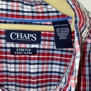 Chaps Red and Blue‎ Casual Button Down Shirt